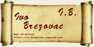 Ivo Brezovac vizit kartica